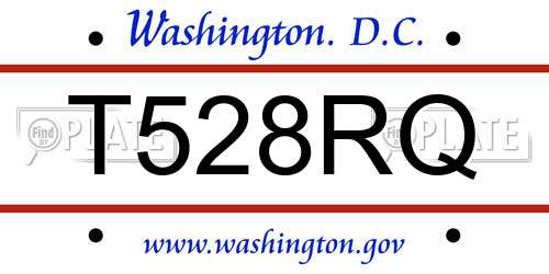 T528RQ District Of Columbia License Plate