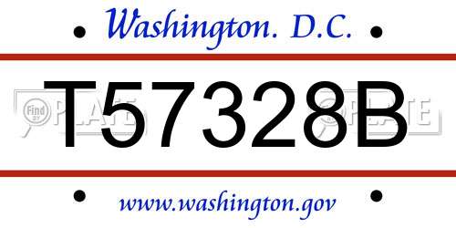 T57328B District Of Columbia License Plate