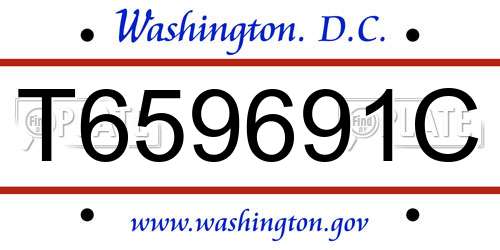 T659691C District Of Columbia License Plate