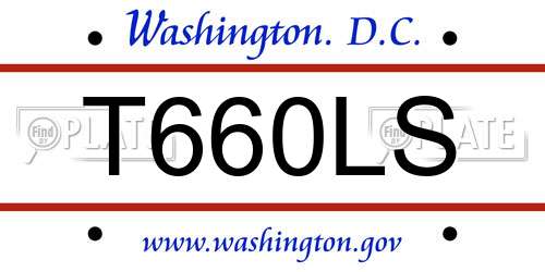 T660LS District Of Columbia License Plate