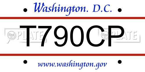 T790CP District Of Columbia License Plate