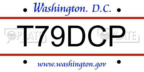 T79DCP District Of Columbia License Plate