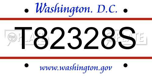 T82328S District Of Columbia License Plate