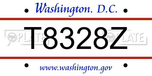 T8328Z District Of Columbia License Plate