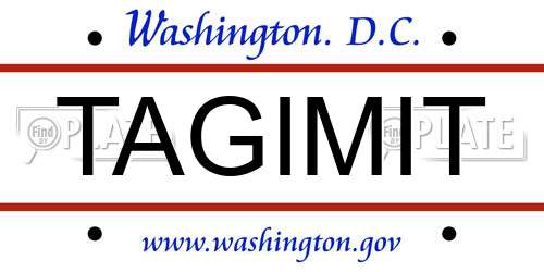 TAGIMIT District Of Columbia License Plate