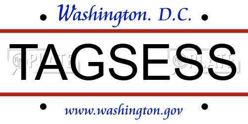 TAGSESS District Of Columbia License Plate