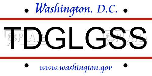 TDGLGSS District Of Columbia License Plate
