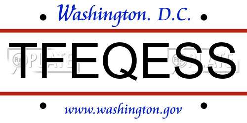 TFEQESS District Of Columbia License Plate