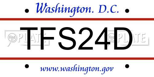 TFS24D District Of Columbia License Plate