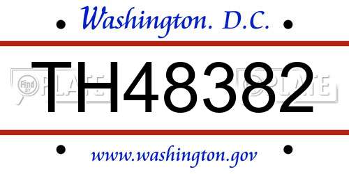 TH48382 District Of Columbia License Plate