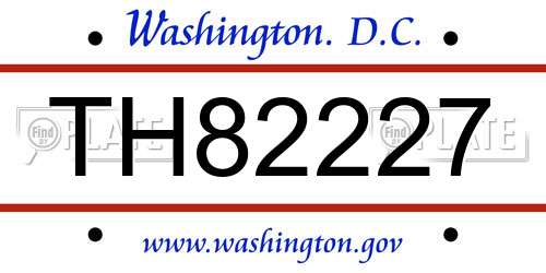 TH82227 District Of Columbia License Plate