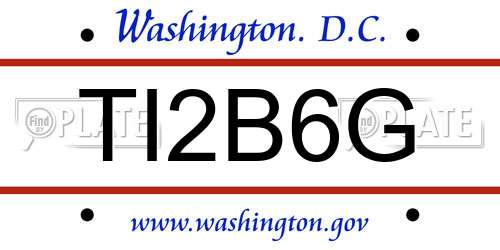 TI2B6G District Of Columbia License Plate