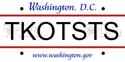 TKOTSTS District Of Columbia License Plate