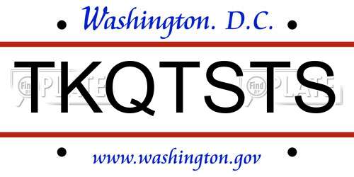TKQTSTS District Of Columbia License Plate