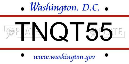 TNQT55 District Of Columbia License Plate