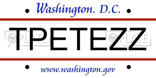 TPETEZZ District Of Columbia License Plate