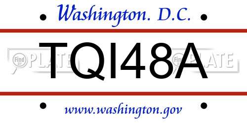 TQI48A District Of Columbia License Plate