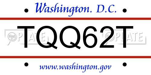 TQQ62T District Of Columbia License Plate