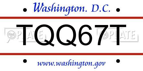 TQQ67T District Of Columbia License Plate