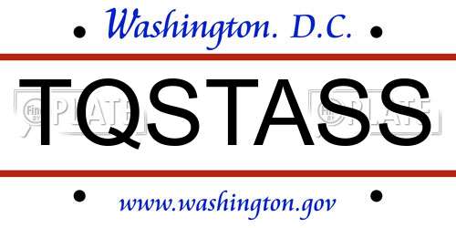TQSTASS District Of Columbia License Plate