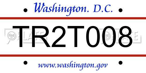 TR2T008 District Of Columbia License Plate