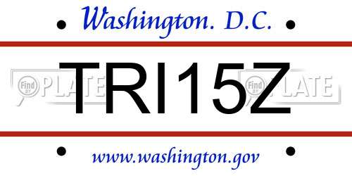 TRI15Z District Of Columbia License Plate
