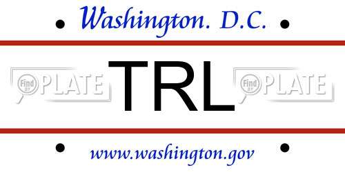 TRL District Of Columbia License Plate