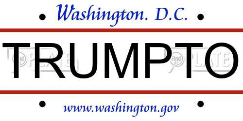 TRUMPTO District Of Columbia License Plate