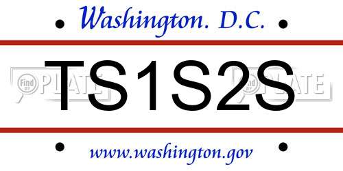TS1S2S District Of Columbia License Plate