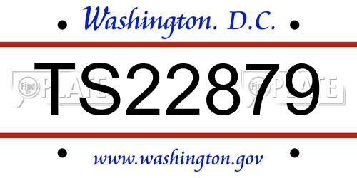 TS22879 District Of Columbia License Plate