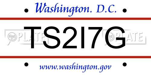 TS2I7G District Of Columbia License Plate