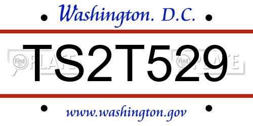 TS2T529 District Of Columbia License Plate