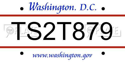 TS2T879 District Of Columbia License Plate