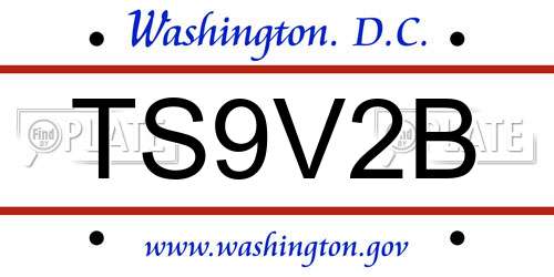 TS9V2B District Of Columbia License Plate