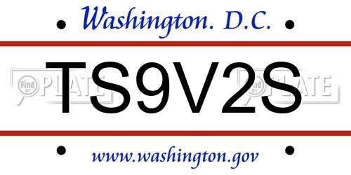 TS9V2S District Of Columbia License Plate