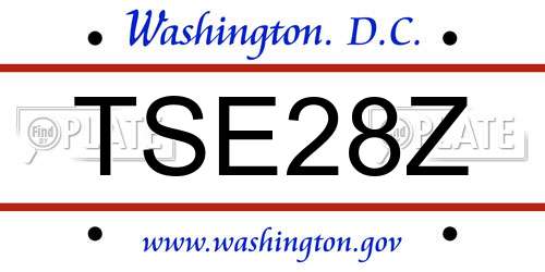 TSE28Z District Of Columbia License Plate