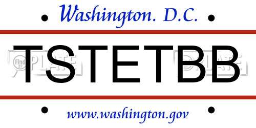 TSTETBB District Of Columbia License Plate
