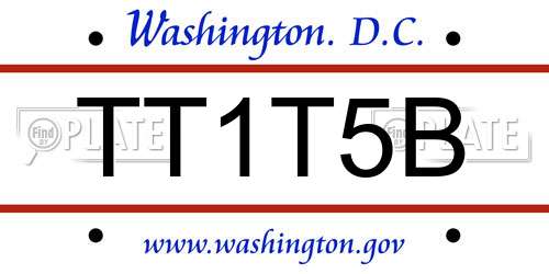 TT1T5B District Of Columbia License Plate