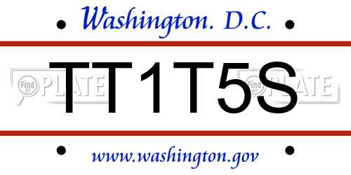 TT1T5S District Of Columbia License Plate