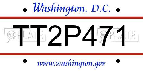 TT2P471 District Of Columbia License Plate