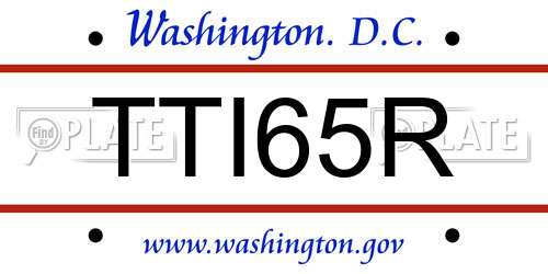 TTI65R District Of Columbia License Plate