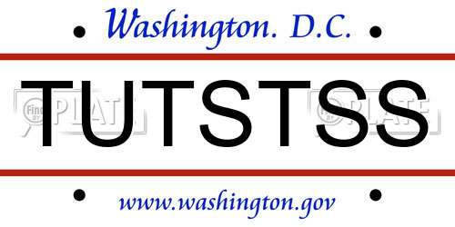 TUTSTSS District Of Columbia License Plate