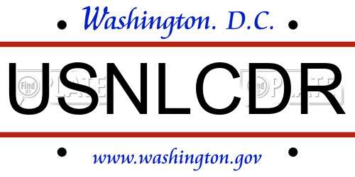 USNLCDR District Of Columbia License Plate