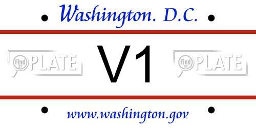 V1 District Of Columbia License Plate