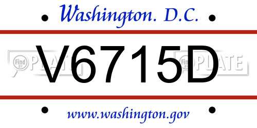 V6715D District Of Columbia License Plate