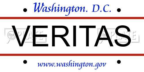 VERITAS District Of Columbia License Plate