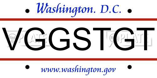 VGGSTGT District Of Columbia License Plate