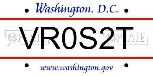 VR0S2T District Of Columbia License Plate