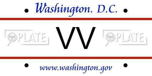 VV District Of Columbia License Plate