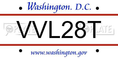 VVL28T District Of Columbia License Plate
